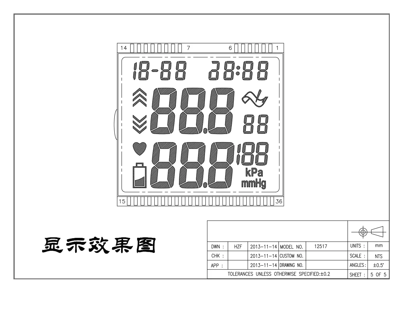 Segment LCD display Screen (15