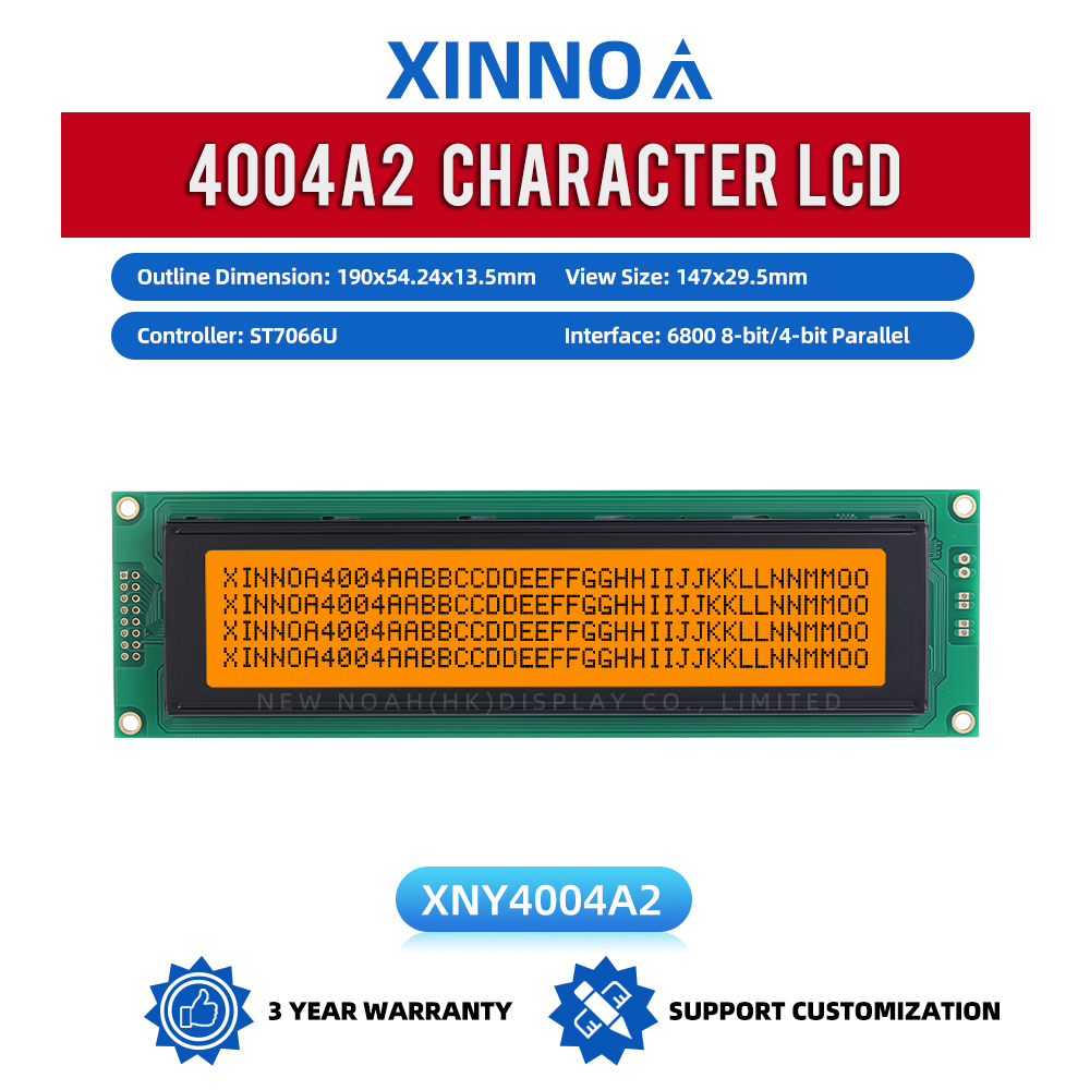 Gray Film 4004A2 LED LCD Module 4X40 190*54*13.1MM 16PIN Interface Module ST7066U Display Screen