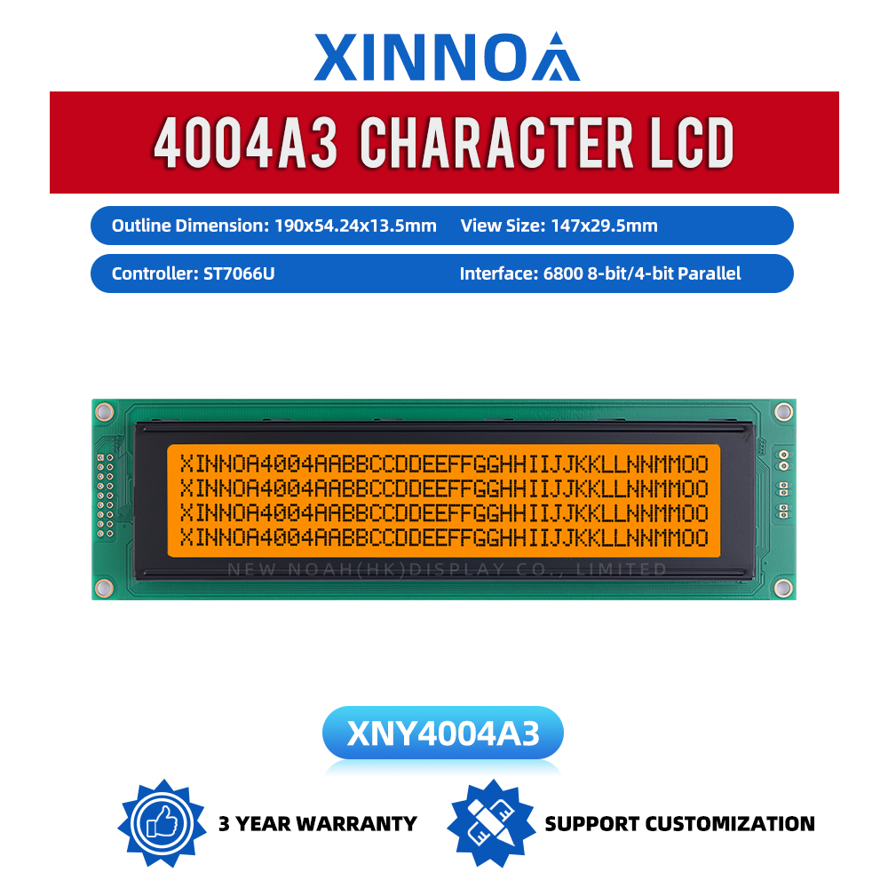 Gray Film 4004A3 Display Screen 4X40 ST7066U With LED Backlight Character Module Support Scheme Development