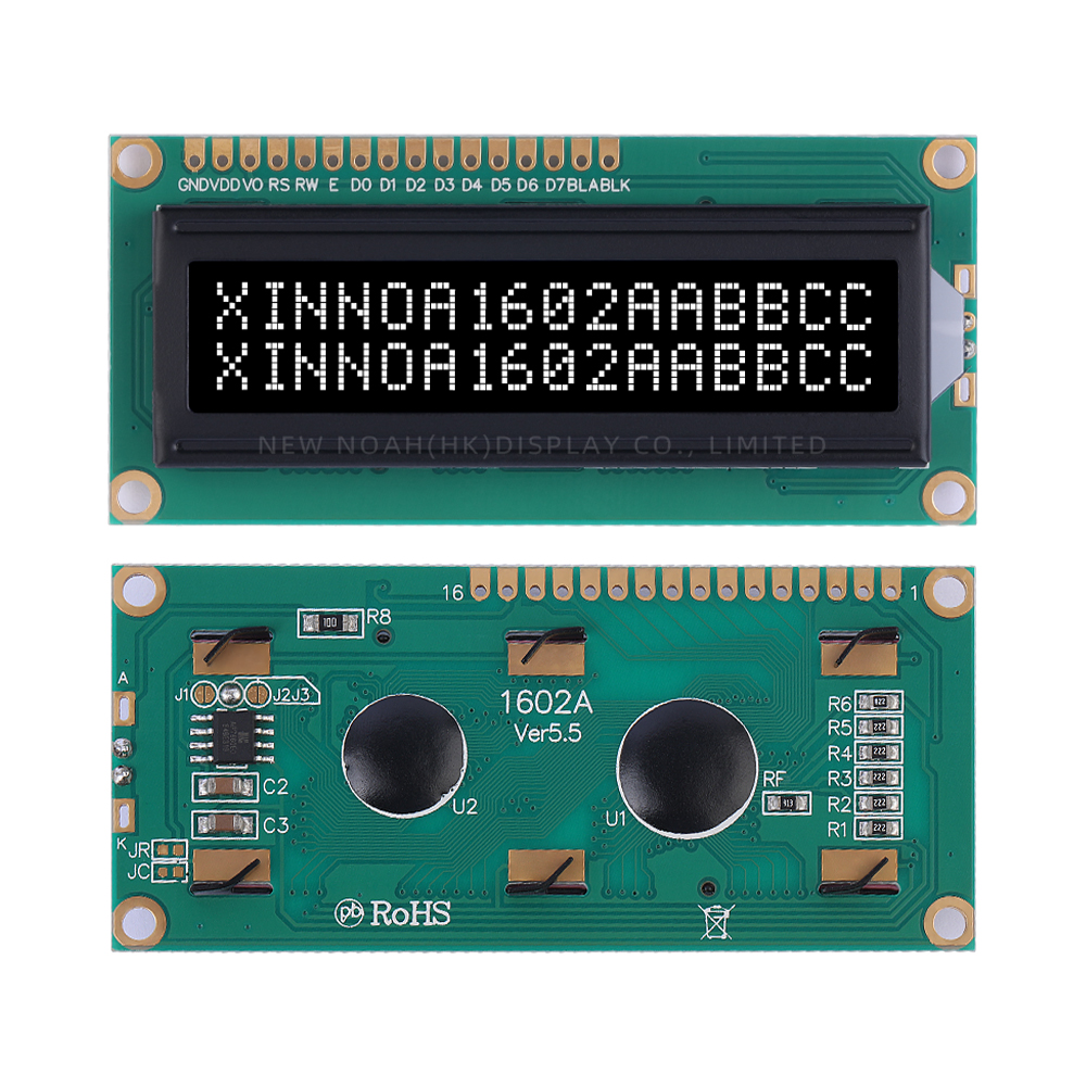 BTN Black Film 1602A 3.3V LCD Dot Matrix Screen 2*16 LCD1602A ST7066U Multiple Font Character Screen - Image 3