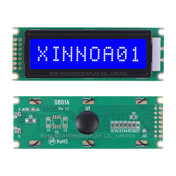 BLUE FILM 0801A CHARACTER LCD SCREEN  85*29*12MM COB LCD MODULE - Image 3