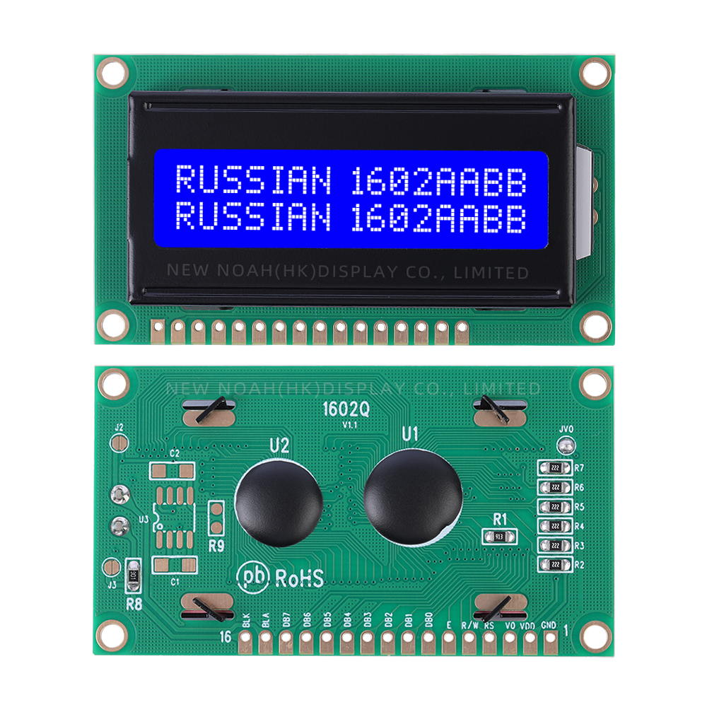 Russian Blue Film White Letters 1602Q Iic I2C Adapter Arduino With Built-In Led Backlight ST7066U - Image 3