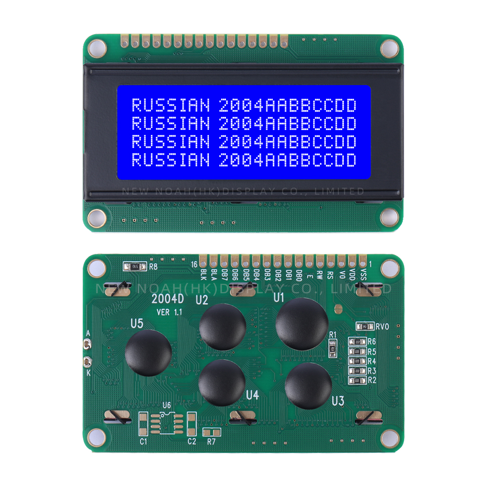 Russian Blue Film White Letters 2004D Font Screen Interface Module ST7066U Single Row Interface Module - Image 3