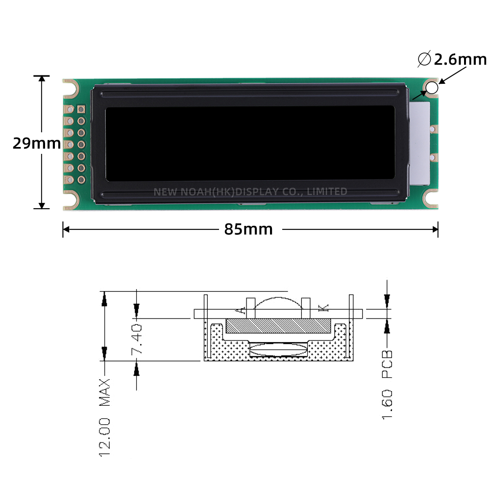 DFSTN Black Film 0801 Character LCD Screen Module High-Quality LCD Screen - Image 4