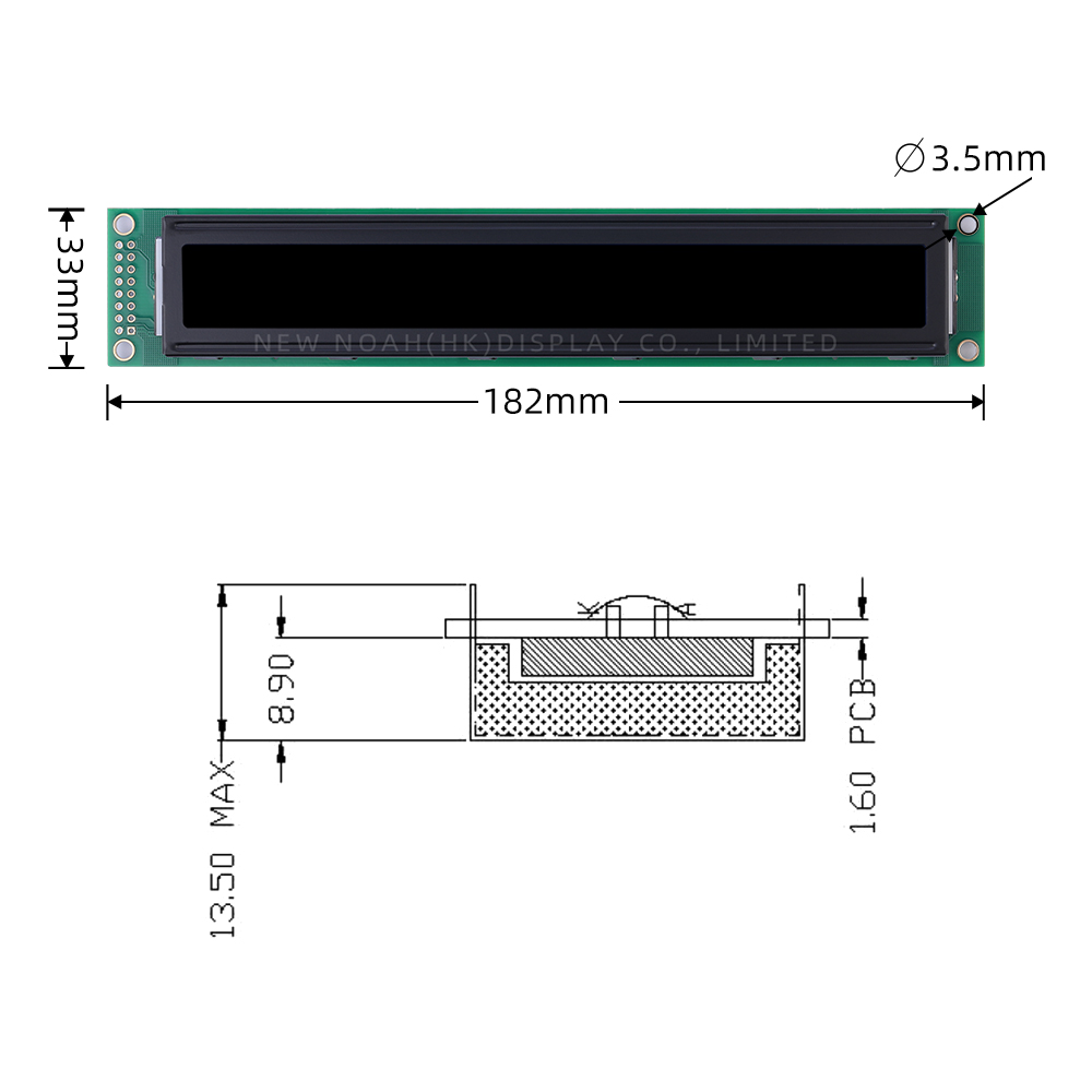 Russian BTN Black Film 4002A LCM Module ST7066U COB Monochrome Screen Support Customization - Image 4