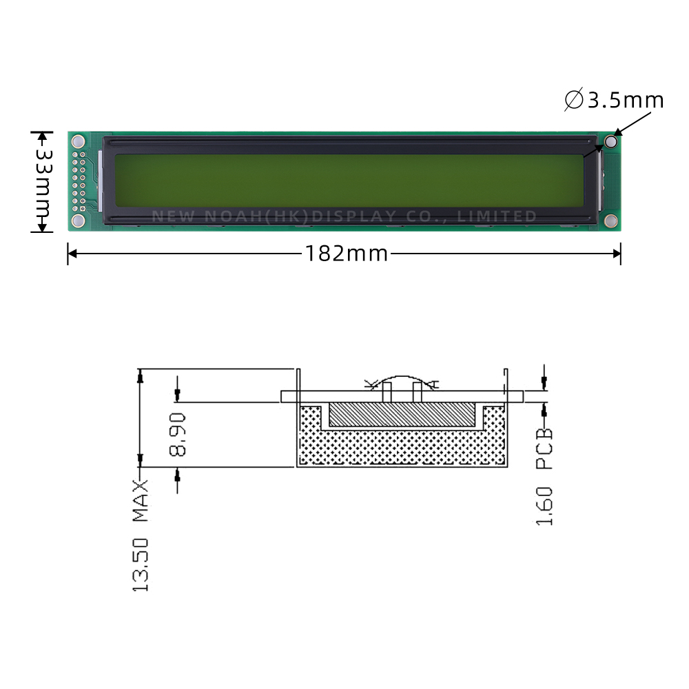 Yellow Green Film 4002A LCD Screen Module Multiple Languages LCD Character Dot Matrix Screen - Image 4