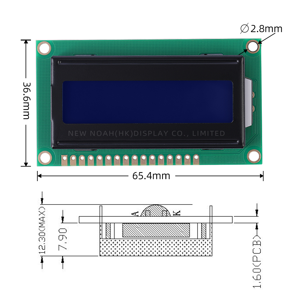 Russian Blue Film White Letters 1602Q Iic I2C Adapter Arduino With Built-In Led Backlight ST7066U - Image 4