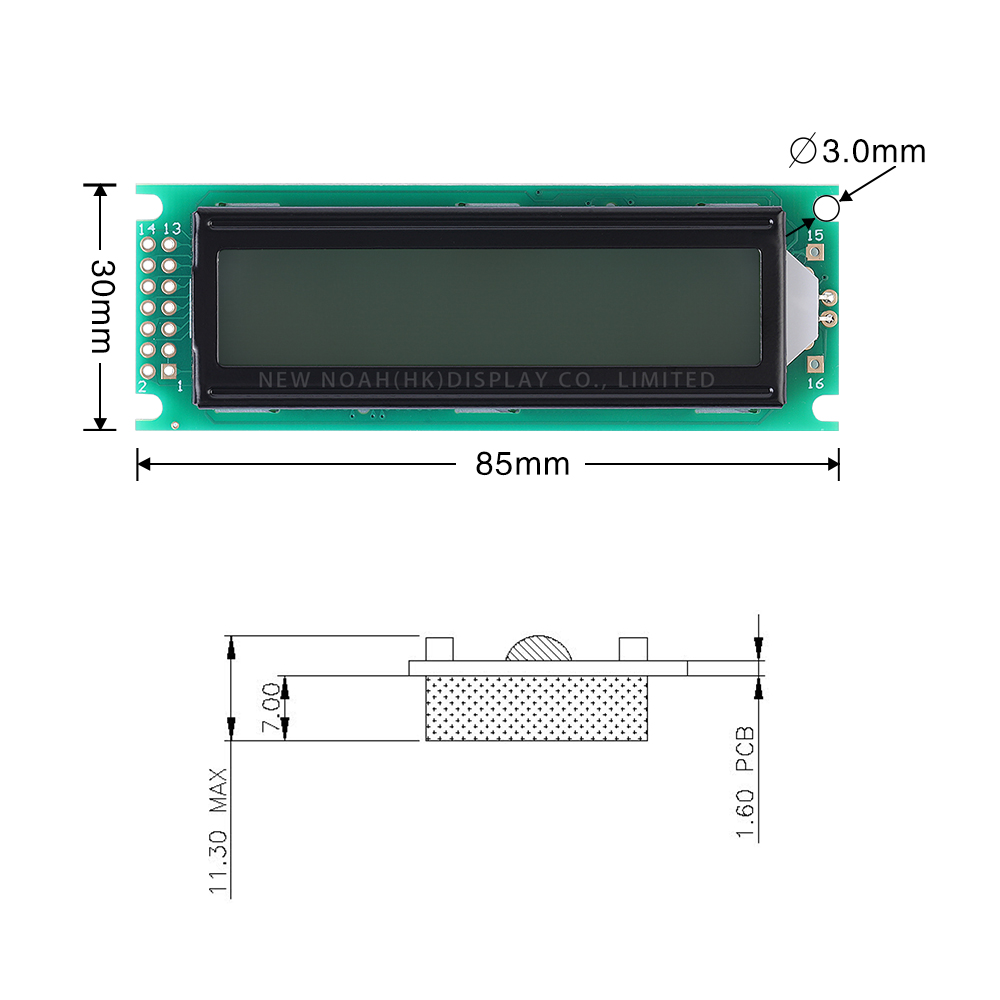Gray Film 1602H LCD Display Screen ST7066U 14PIN Dual Row Interface Quality Assurance - Image 4