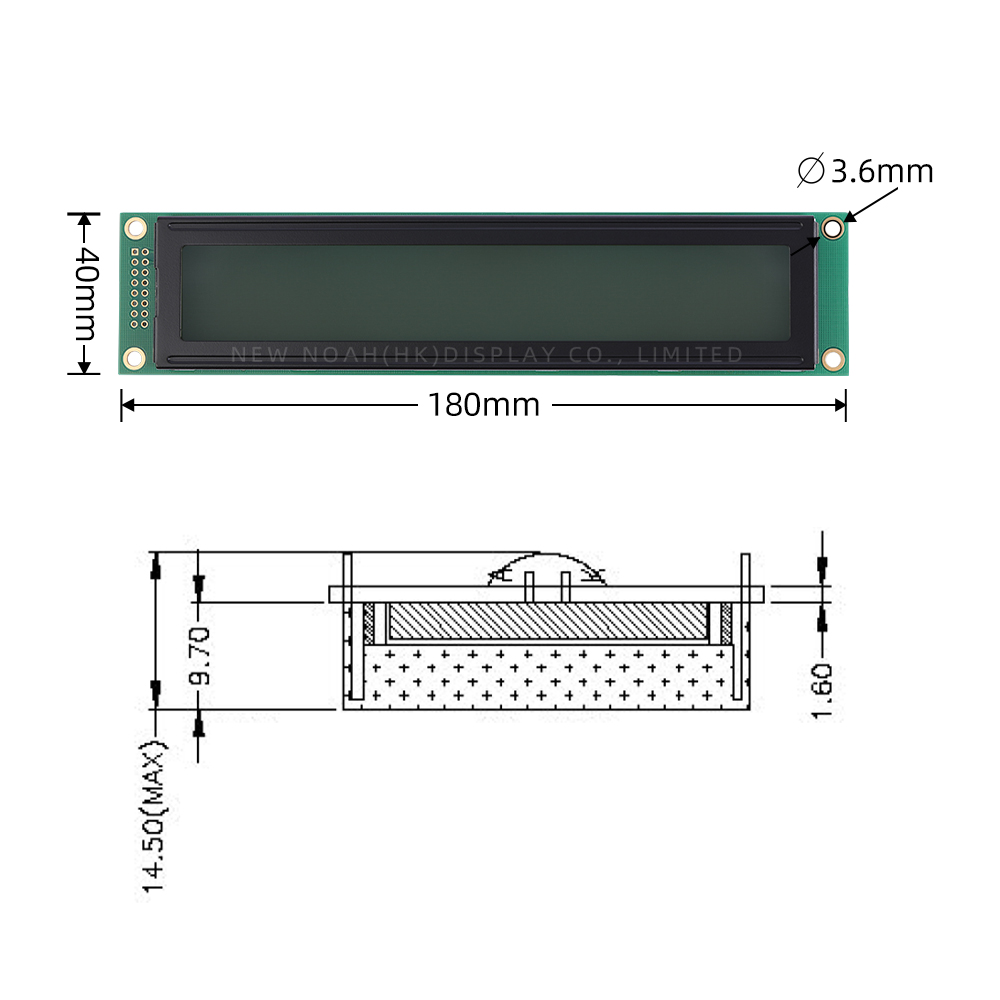 Russian Gray Film 2002K-2 Character LCD Module LCD2002 180*40MM 3.3V/5V ST7066U - Image 4