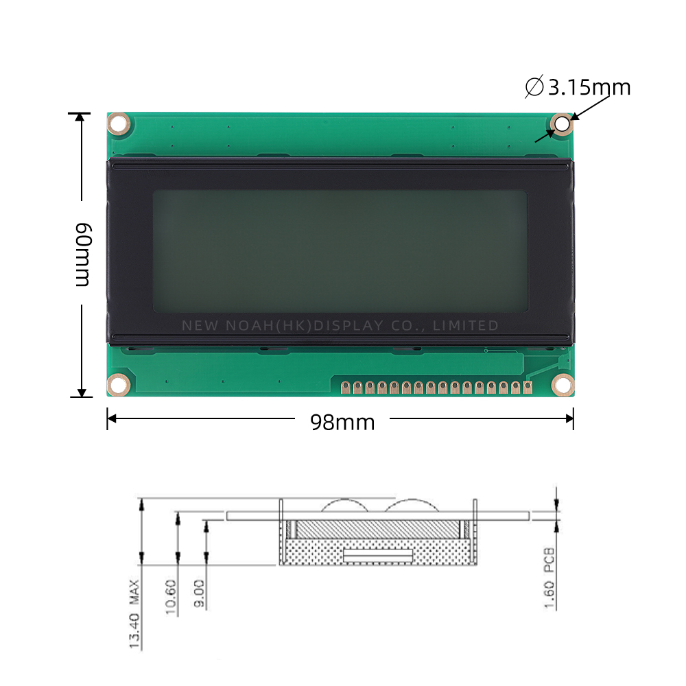 Russian Gray Film 2004K Character LCD 16PIN Interface Module ST7066U Liquid Crystal Display - Image 4