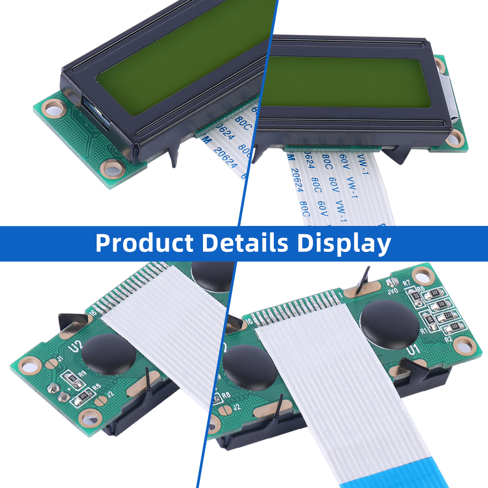 Russian Yellow Green Film 1602A-20-1A Character Dot Matrix Screen FPC25MM Multilingual Module LCD Module - Image 5
