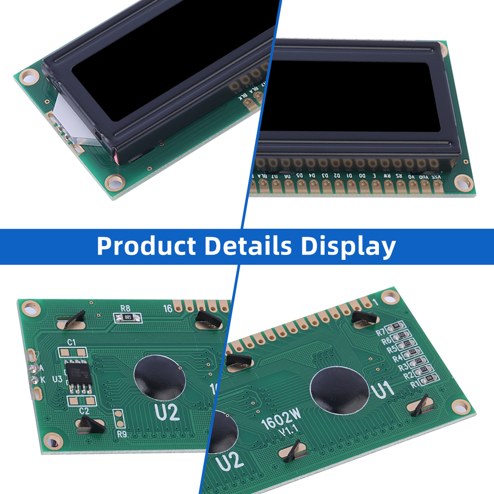Russian BTN Black Film 1602W 3.3V Character LCD Screen 1602 ST7066U LCM 16*2 Module - Image 5