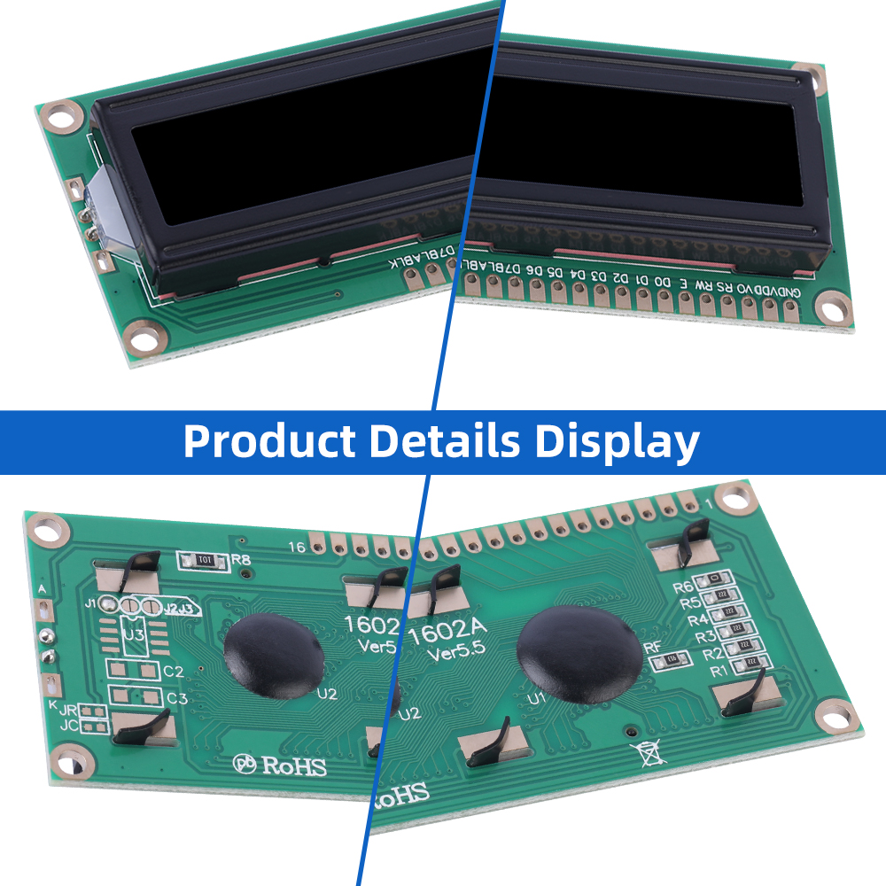 BTN Black Film 1602A Character Display Screen 1602 16 PIN ST7066 Multi Language Module COB LCD Module - Image 5