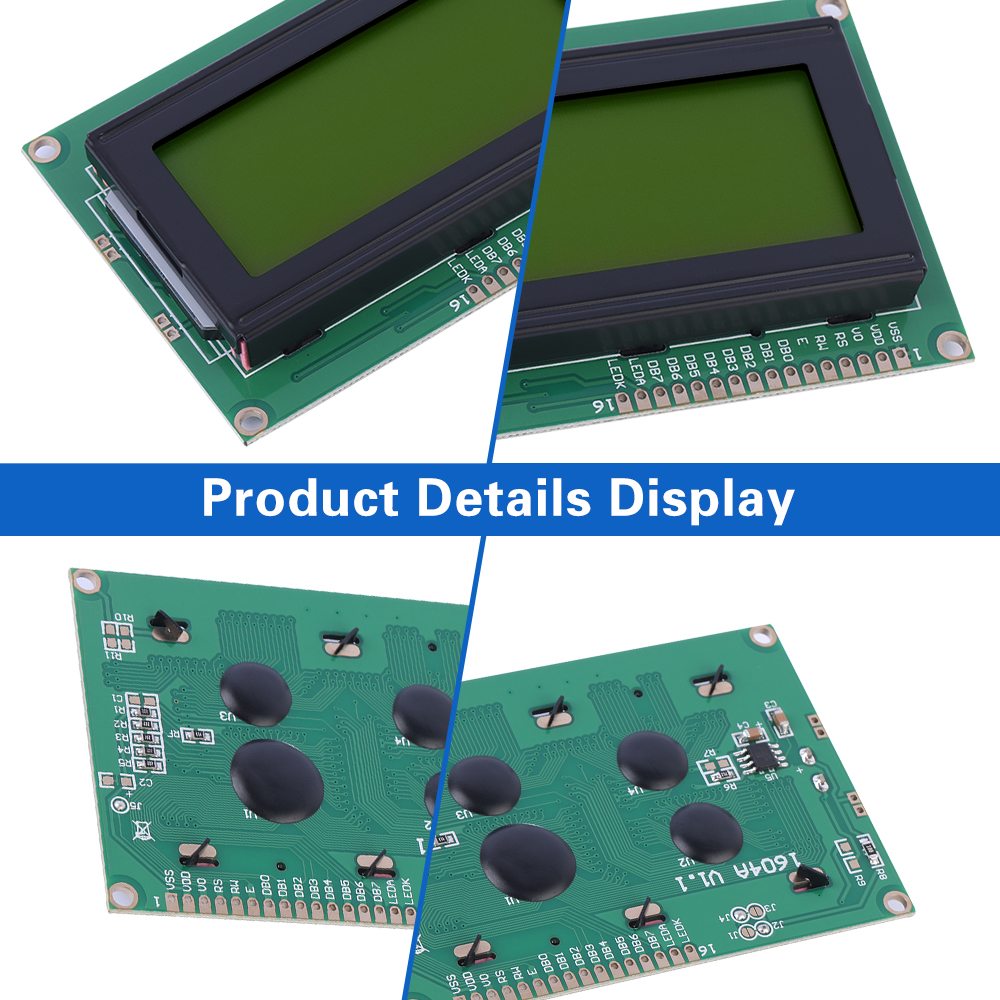 Yellow Green Film 1604A 3.3V Liquid Crystal Display 02*16 Optional ST7066U Industrial Display Screen - Image 5