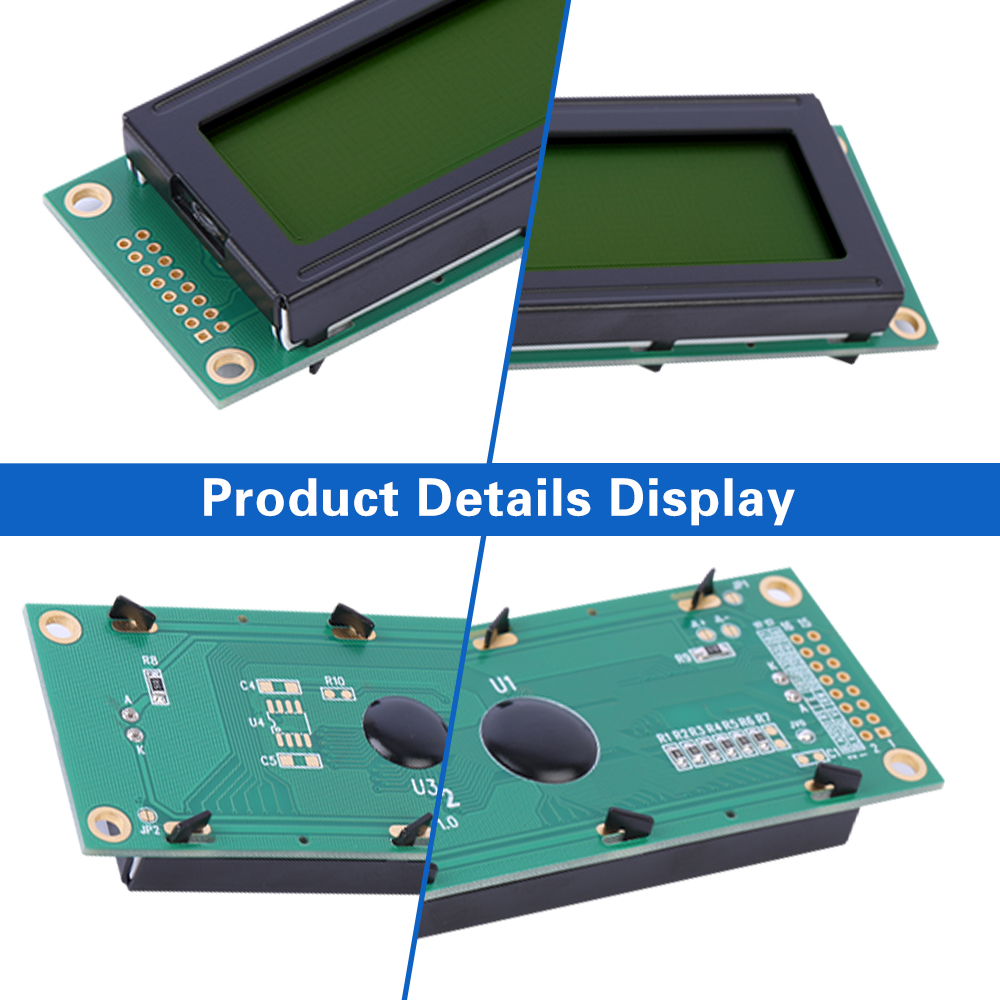 Yellow Green Film 2002K-2 Large Screen LCD Module LCM Screen ST7066U Equipped With Built-In LED Backlight - Image 5