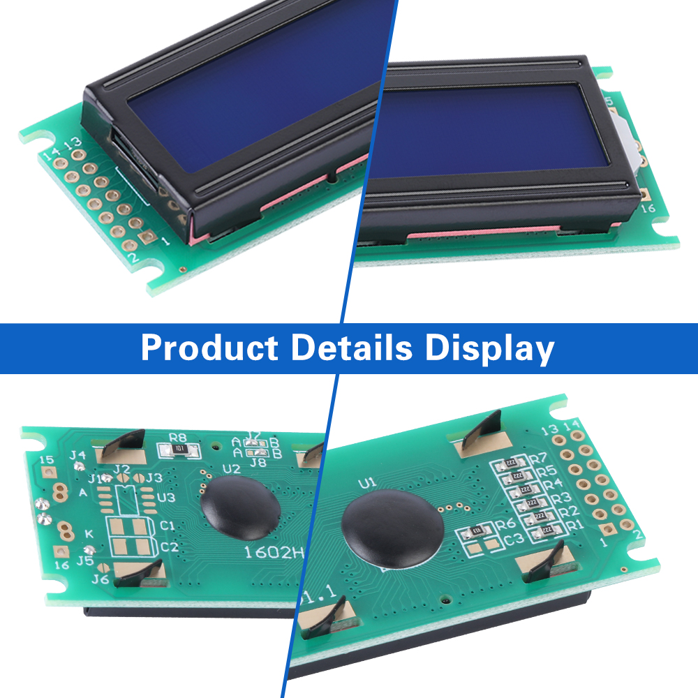 Blue Film White Letters 1602H Liquid Crystal Display Interface Industrial Grade Display Screen Global Bestseller - Image 5