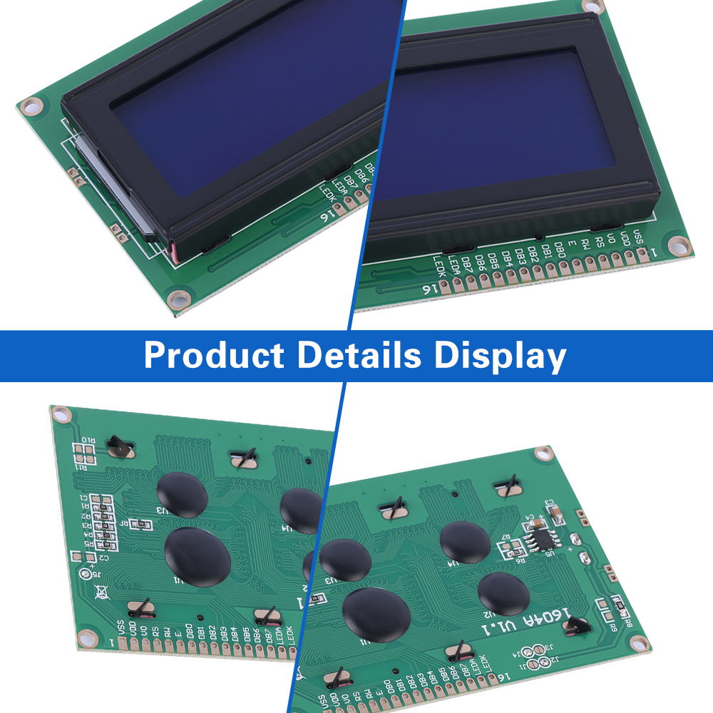 Blue Film White Letters 1604A 3.3V Character LCD Module Display Screen 16PIN Stable Supply Of Goods - Image 5