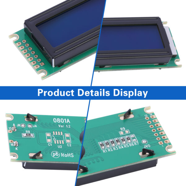 BLUE FILM 0801A CHARACTER LCD SCREEN  85*29*12MM COB LCD MODULE - Image 5