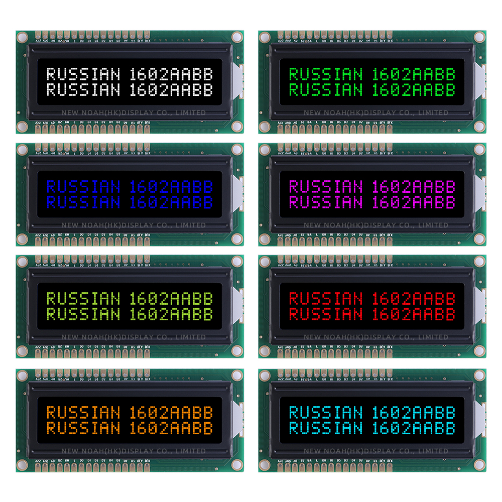 Russian BTN Black Film 1602W 3.3V Character LCD Screen 1602 ST7066U LCM 16*2 Module - Image 6