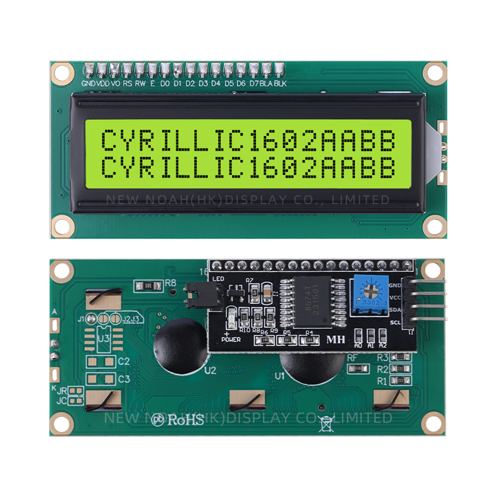 Cyrillic Yellow Green Film 1602A IIC Adapter Board Monochrome Screen Liquid Crystal Display - Image 3