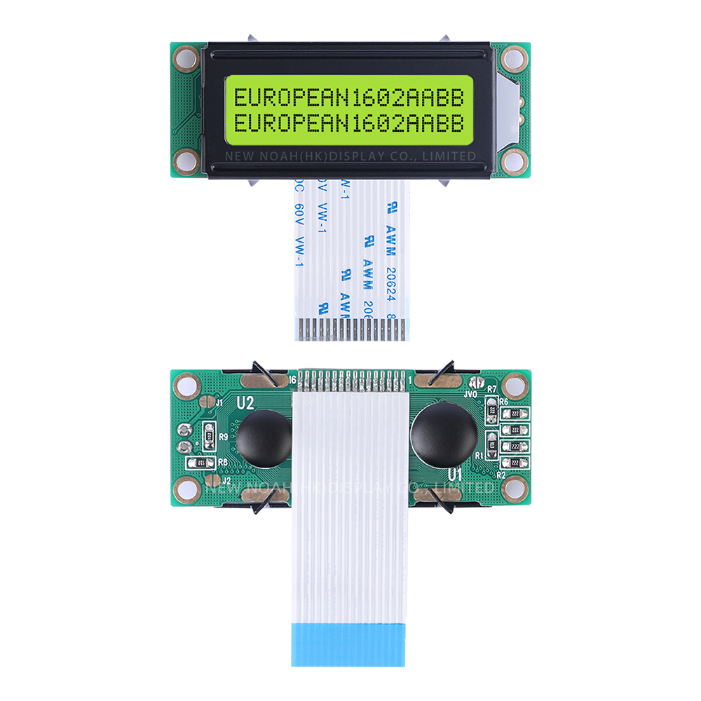 European Yellow Green Film 1602A-20-1A Dot Matrix Screen FPC25MM Multilingual LCD Module - Image 3