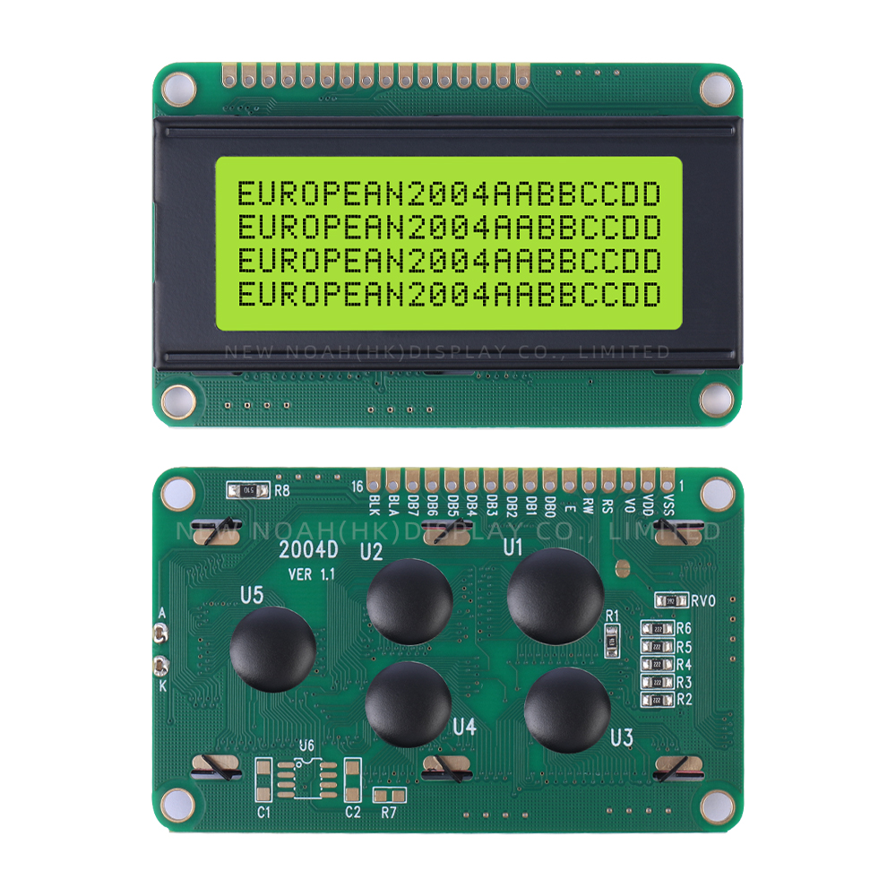 European Yellow Green Film 2004D 4*20 Standard Universal Interface ST7066U High Quality LCD Screen - Image 3