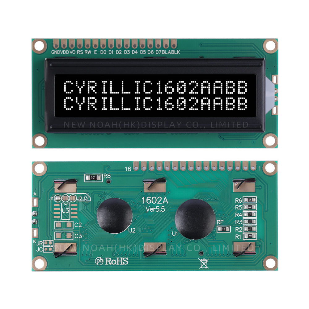 Cyrillic BTN Black Film 1602A Character LCD Module ST7066 80*36Mm Multiple Font Character Screen - Image 3