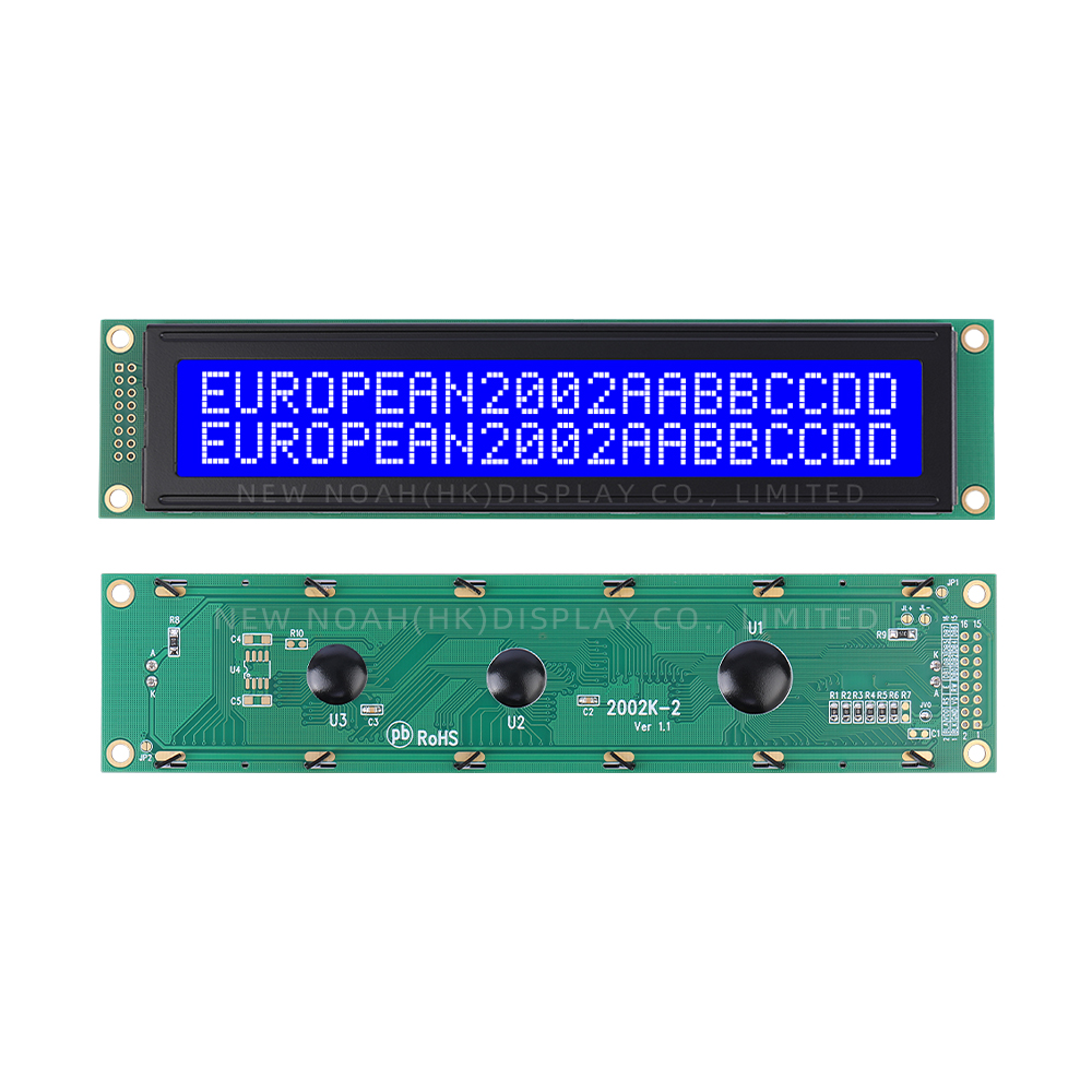 European Blue Film White Letters 2002K-2 ST7066U Font Screen Character LCD Display - Image 3