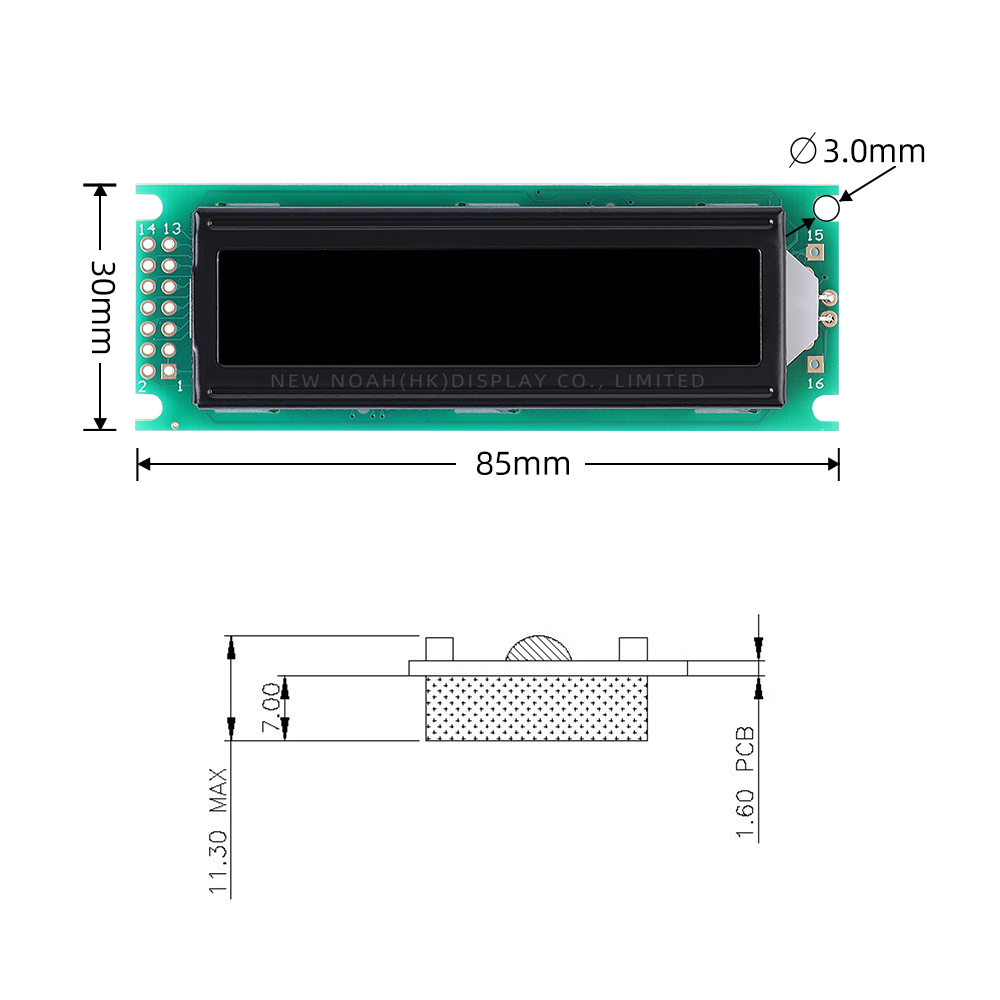 Cyrillic BTN Black Film 1602H Character LCD Screen ST7066U Multiple Languages To Choose From - Image 4