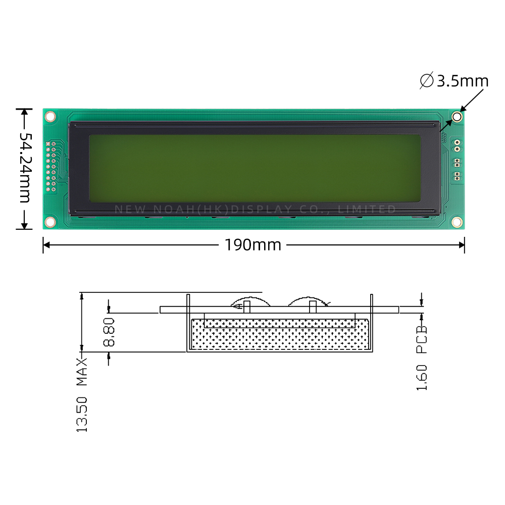Cyrillic Yellow Green Film 4004A5 Character Display Screen ST7066U LED Backlit Character Screen - Image 4
