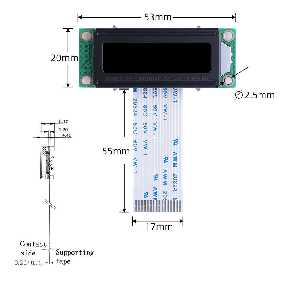 European DFSTN Black Film 1602A-20-2A Character LCD Module Industrial Grade Display Screen - Image 4