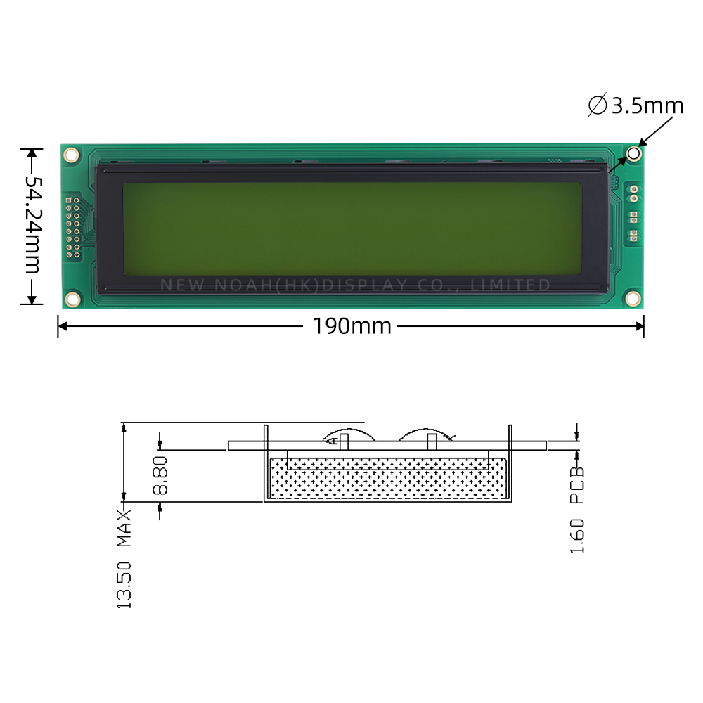Persian Yellow Green Film 4004A2 LCM Parallel Port LED Backlight With Built-In Support Customization - Image 4