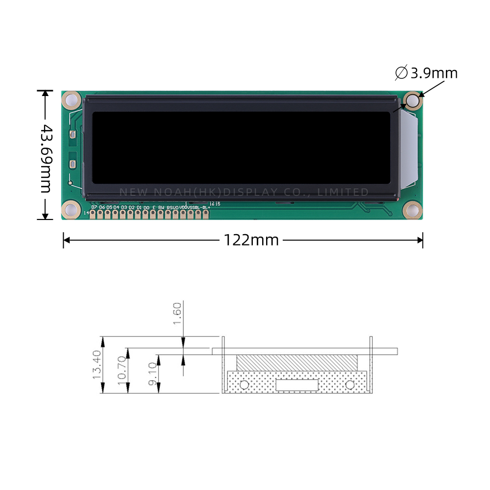 European BTN Black Film 1602B 5V 3.3V LCD Screen Original ST7066U Chip Character Display Screen - Image 4