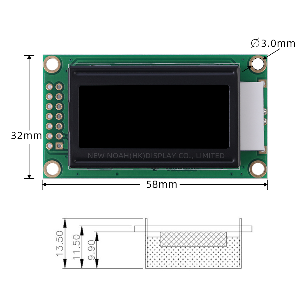 European BTN Black Film 0802B-2 Character LCD Module Three Year Warranty LCM Display Module - Image 4