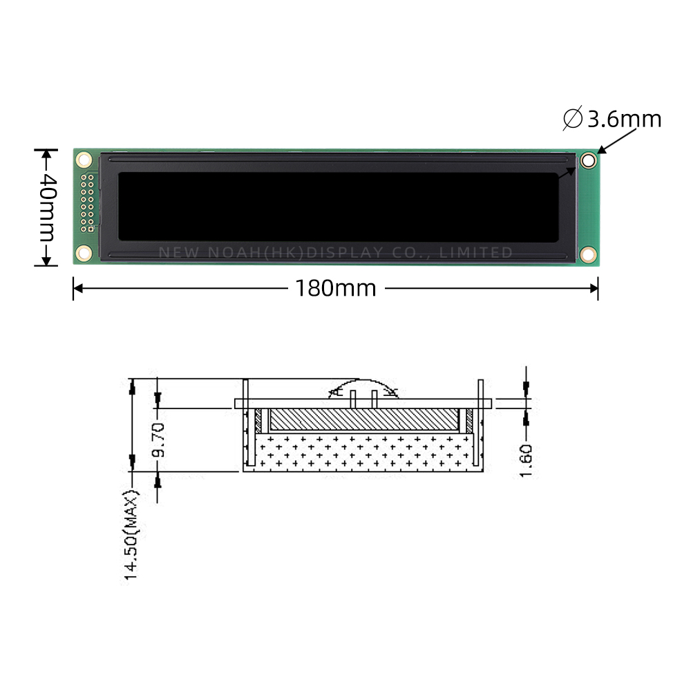 European DFSTN Black Film 2002K-1 Large Screen LCD Module Equipped With Built-In Led Backlight - Image 4