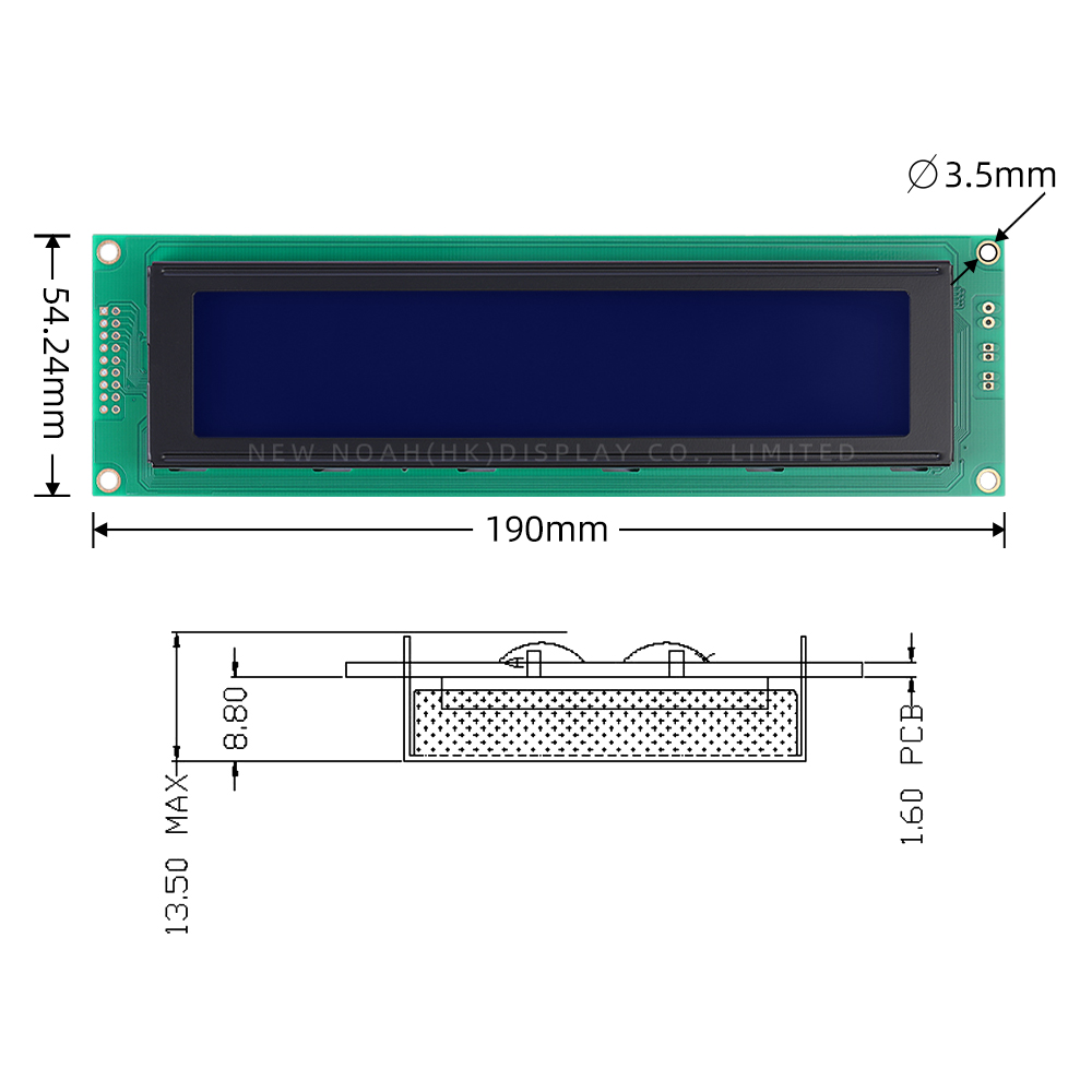 European Blue Film White Letters 4004A5 LCM Parallel Port Display Screen - Image 4