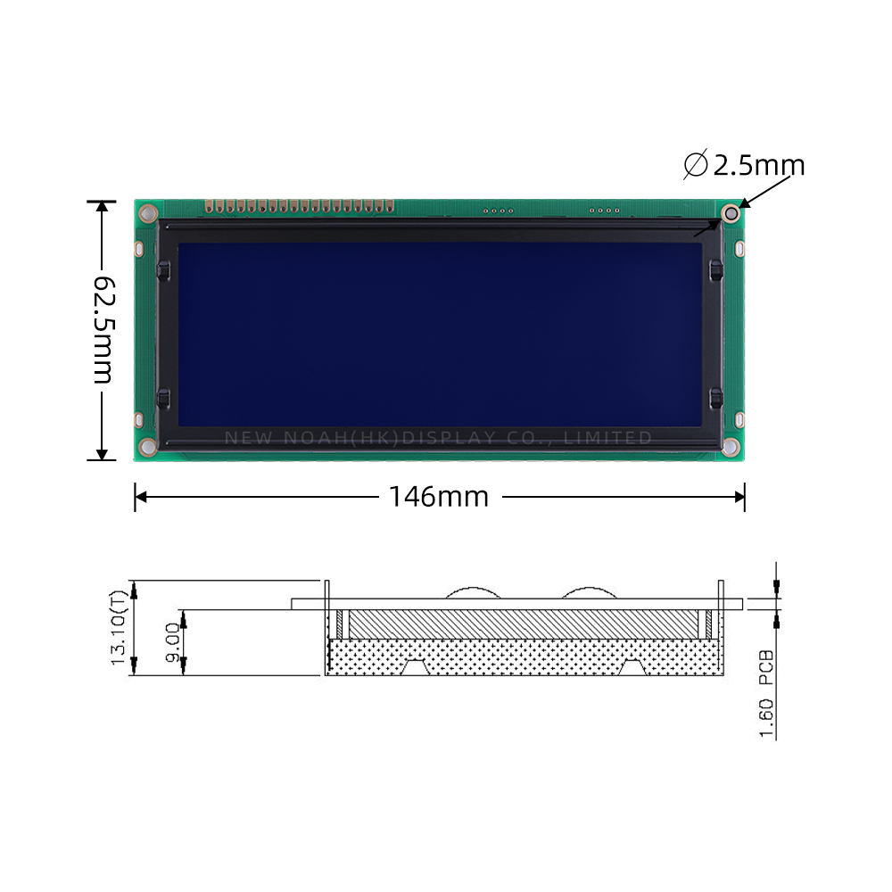 Persian Blue Film White Letters 2004C-3 LCM LCD Display Standard Interface Module - Image 4