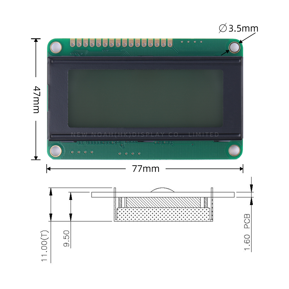 European Gray Film 2004D LCD LCM Display Module Dot Matrix Screen Interface Module - Image 4