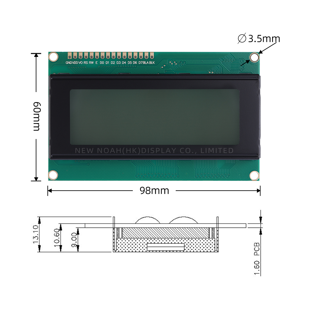 Cyrillic Gray Film 2004A 3.3V Equipped With LED Backlight And Built-In LCD Display Screen - Image 4