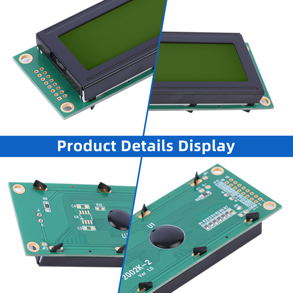 Cyrillic Yellow Green Film 2002K-2 Character LCD Module LCD2002 3.3V/5V ST7066U - Image 5
