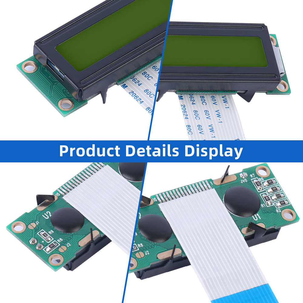 European Yellow Green Film 1602A-20-1A Dot Matrix Screen FPC25MM Multilingual LCD Module - Image 5