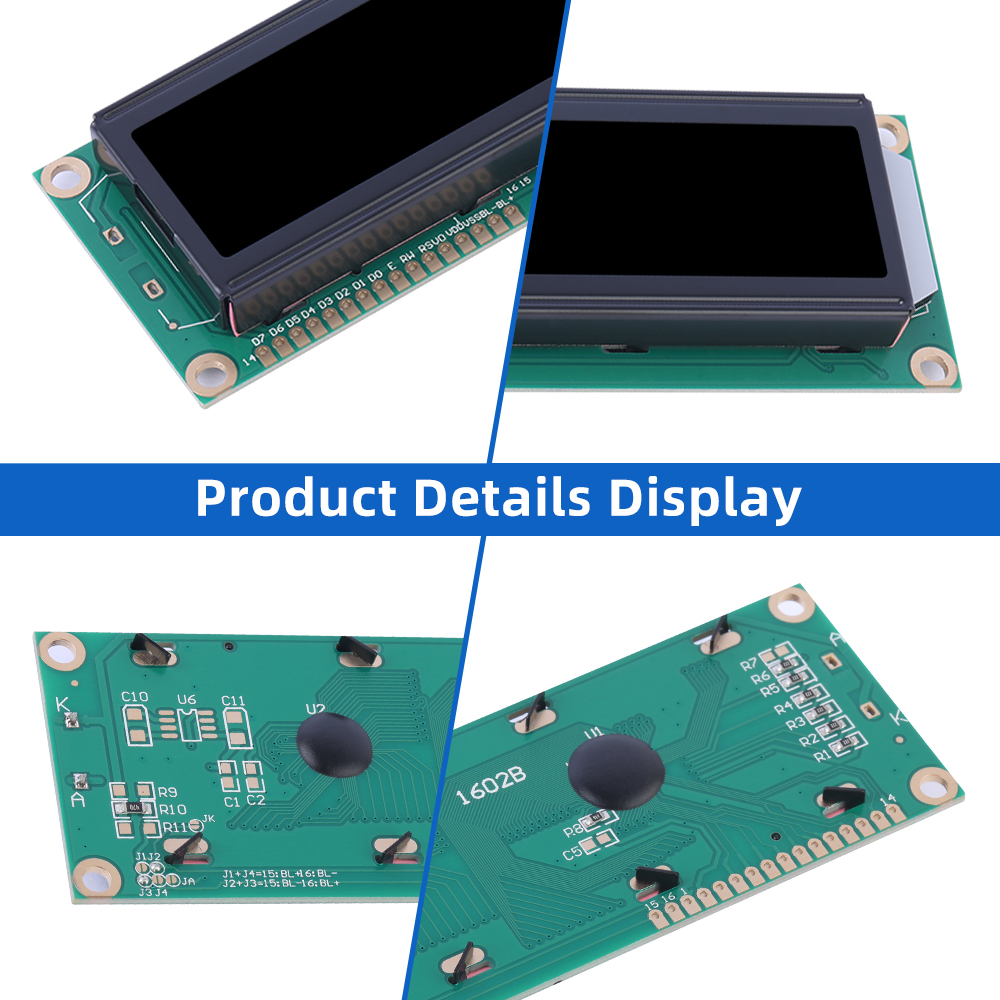 European BTN Black Film 1602B 5V 3.3V LCD Screen Original ST7066U Chip Character Display Screen - Image 5