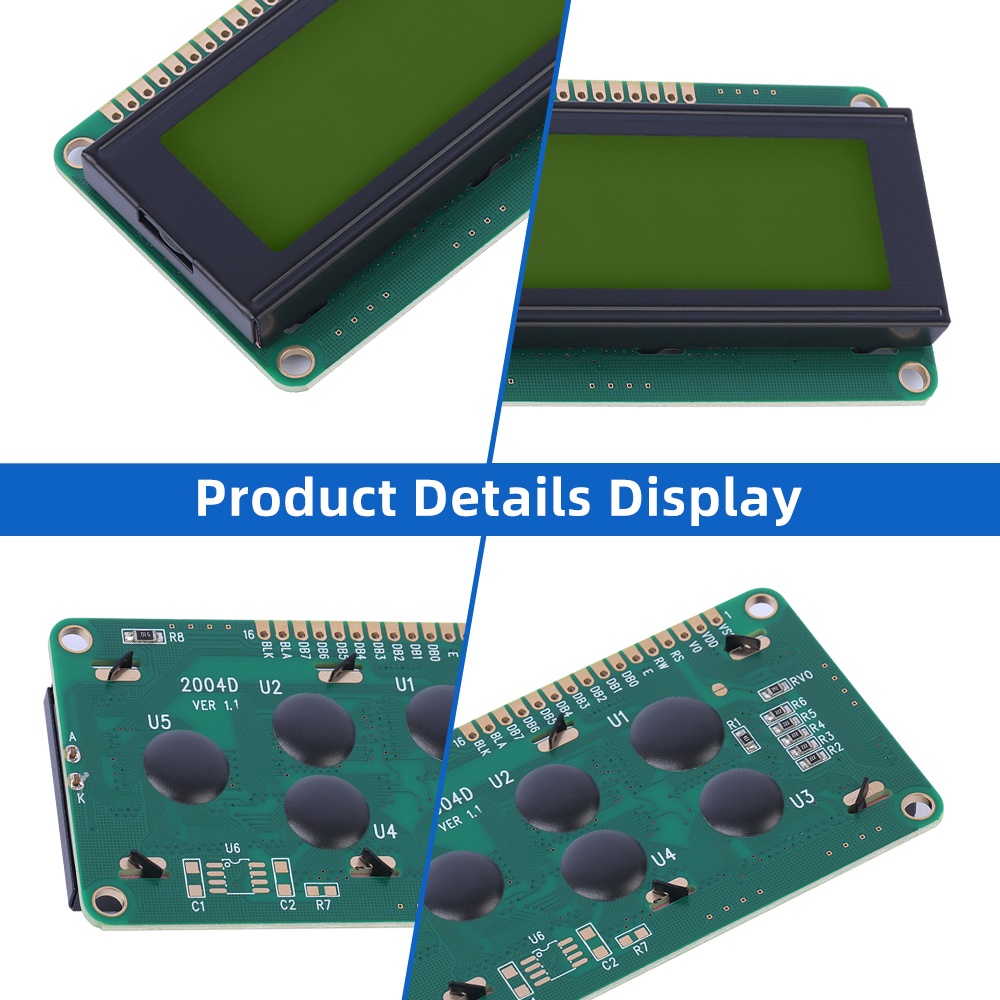 European Yellow Green Film 2004D 4*20 Standard Universal Interface ST7066U High Quality LCD Screen - Image 5