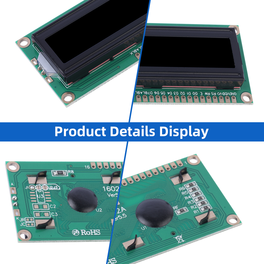 Cyrillic BTN Black Film 1602A Character LCD Module ST7066 80*36Mm Multiple Font Character Screen - Image 5
