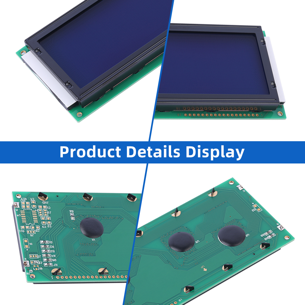 European Blue Film White Letters 2004C-1 Large Character LCD Module ST7066U - Image 5