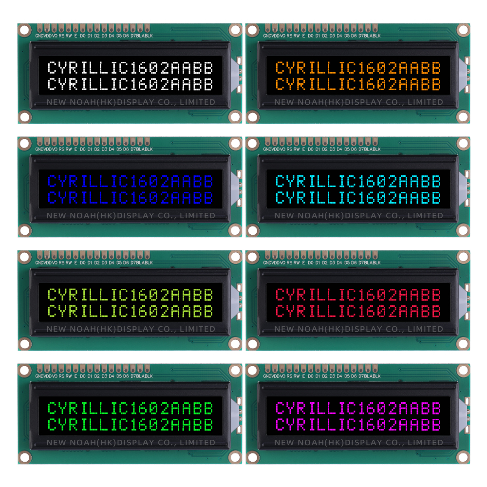 Cyrillic BTN Black Film 1602A Character LCD Module ST7066 80*36Mm Multiple Font Character Screen - Image 6