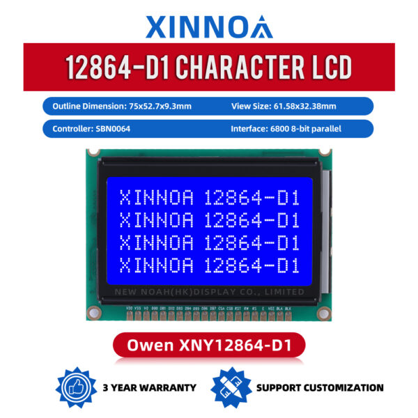Blue Film 12864-D1 Graphic Dot Matrix Screen 128*64 Controller SBN0064 Export Quality