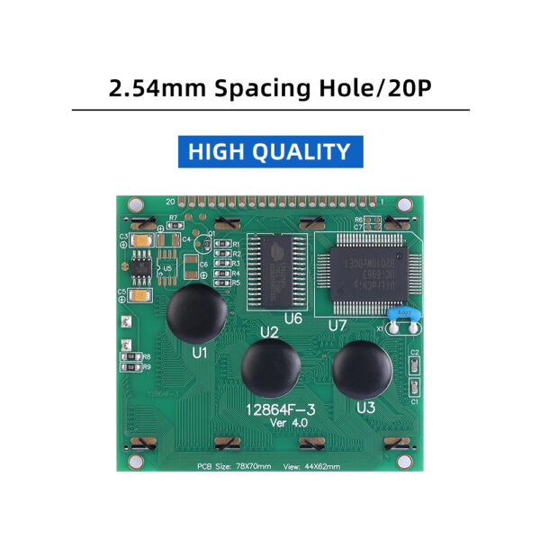 Grey Film InduStrial Grade STN LCM12864F-3 T6963C UCI6963C Graphics Module LCD Display 6800 Parallel Port - Image 2