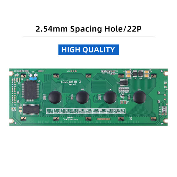 Yellow Green Film LCM24064B-3 Graphic Dot Matrix Module 5.7 Original UC6963 LCM Monochrome Screen Module - Image 2
