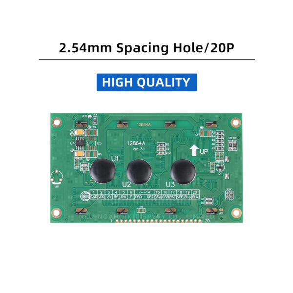 Blue Film Dots LCD Module 5V SBN0064 Parallel Port 12864A LCD Display With Backlight - Image 2